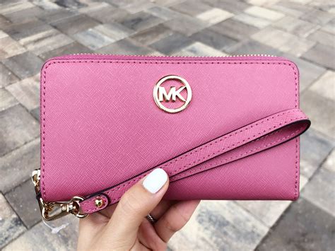 michael kors wallet wristlet pink|Michael Kors wristlet cheap.